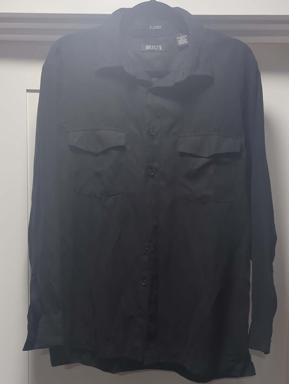 Bruno Lightweight Black Men's Suede Shirt Jacket